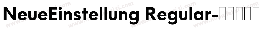 NeueEinstellung Regular字体转换